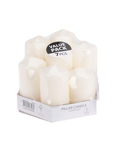 Σετ 7 κεριά λευκά άοσμα σε διάφορα μεγέθη