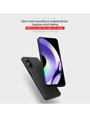 NILLKIN θήκη Super Frosted Shield για Realme 10 Pro 5G, μαύρη