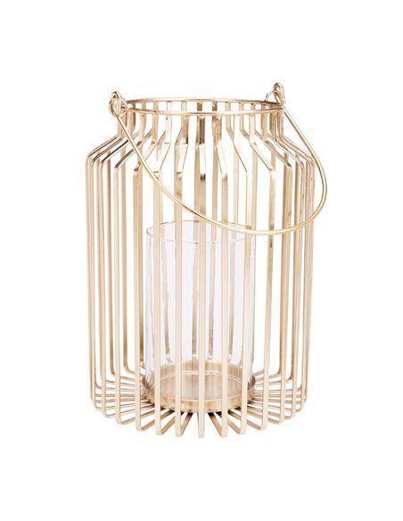 Φανάρι διακοσμητικό χρυσό Υ29x20εκ.