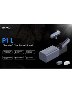 SYNCO ασύρματο μικρόφωνο P1L με θήκη φόρτισης, Lightning, 2.4GHz, γκρι