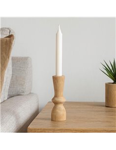 Κηροπήγιο Nextdeco Tribeca ανακυκλωμένο ξύλο teak Ø6x15εκ.