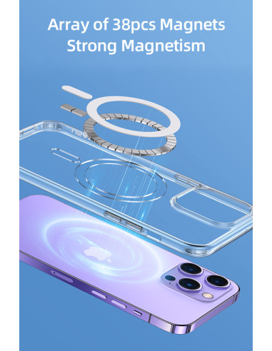 USAMS θήκη Ice Magnet για iPhone 14 Plus, με μαγνήτες, διάφανη