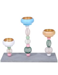 Διακοσμητικό κηροπήγιο ξύλινο 27,5x13x21,5εκ.