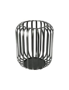 Φανάρι μεταλλικό για κεριά μαύρο 16x18,5εκ