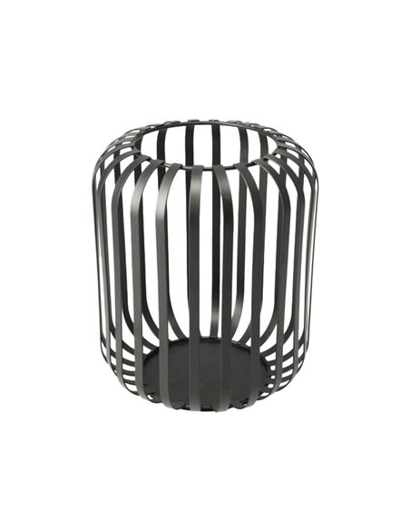 Φανάρι μεταλλικό για κεριά μαύρο 16x18,5εκ