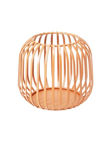 Κηροπήγιο μεταλλικό για ρεσώ πορτοκαλί 12,5x11,4εκ