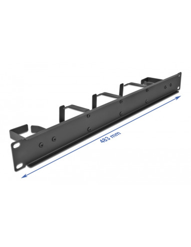 DELOCK cable management 66848 για rack 19"/1U, 5x γάντζοι, μαύρο