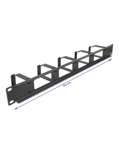 DELOCK cable management 66659 για rack 19"/1U, 5x γάντζοι, μαύρο