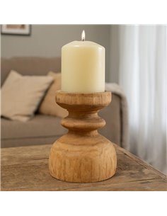 Κηροπήγιο Nextdeco Tribeca ανακυκλωμένο ξύλο teak Ø10/12x16εκ.