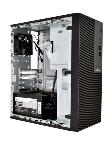 POWERTECH PC Case PT-1101 με 550W PSU, Micro-ATX, 265x168x353mm, μαύρο