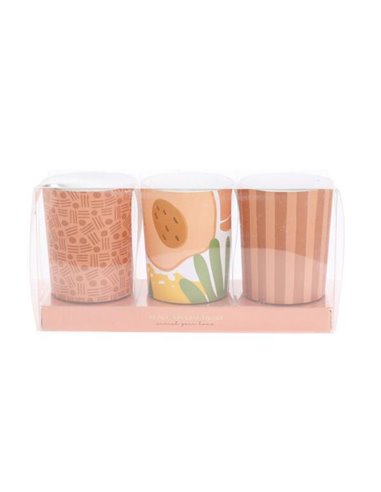 Κεριά αρωματικά σετ 3 τμχ Ø5xY6εκ. Red