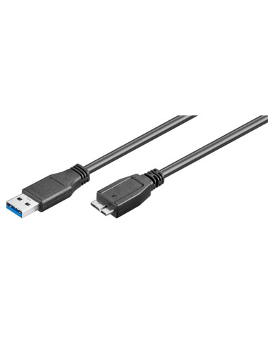 GOOBAY καλώδιο USB 3.0 σε micro Τype B 95734, 5 Gbit/s, 0.5m, μαύρο