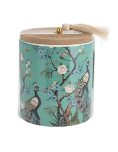 Κερί αρωματικό "Aroma di Rogito" με ξύλινο καπάκι Ø9xY11εκ. freesa flower