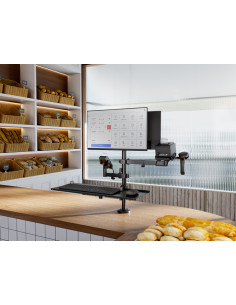BRATECK βάση γραφείου PMM-02LD για 2x οθόνες 17"-32"/POS/πληκτρολόγιο