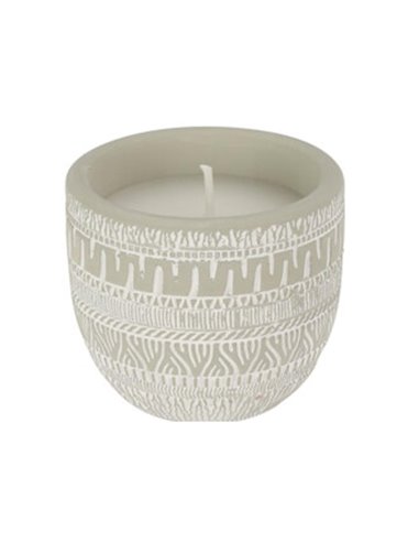 Αρωματικό κερί σιτρονέλα σε γλαστράκι grey ethnic Υ7xØ6εκ.