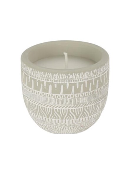 Αρωματικό κερί σιτρονέλα σε γλαστράκι grey ethnic Υ7xØ6εκ.