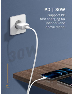 LDNIO καλώδιο Lightning σε USB-C LC132I, 30W PD, 2m, λευκό