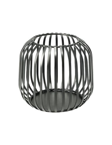 Κηροπήγιο μεταλλικό για ρεσώ μαύρο 12,5x11,4εκ