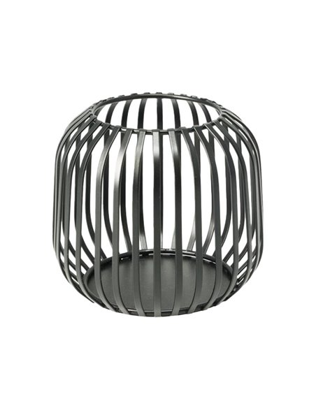 Κηροπήγιο μεταλλικό για ρεσώ μαύρο 12,5x11,4εκ