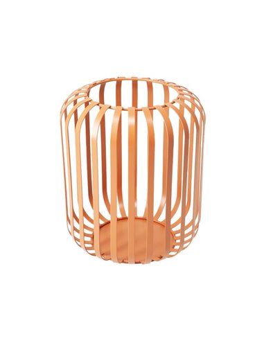 Φανάρι μεταλλικό για κεριά πορτοκαλί 16x18,5εκ