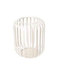 Φανάρι μεταλλικό για κεριά λευκό 16x18,5εκ