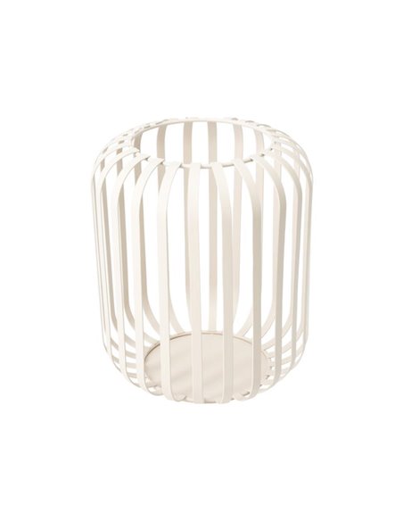 Φανάρι μεταλλικό για κεριά λευκό 16x18,5εκ