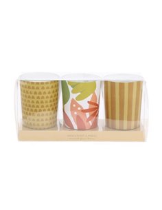 Κεριά αρωματικά σετ 3 τμχ Ø5xY6εκ. Yellow