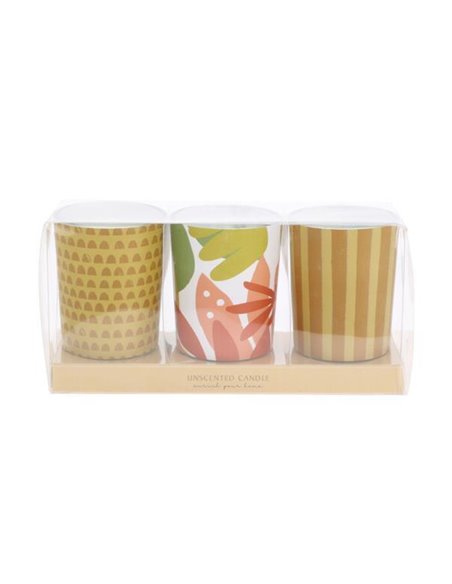 Κεριά αρωματικά σετ 3 τμχ Ø5xY6εκ. Yellow