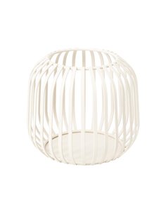 Κηροπήγιο μεταλλικό για ρεσώ λευκό 12,5x11,4εκ