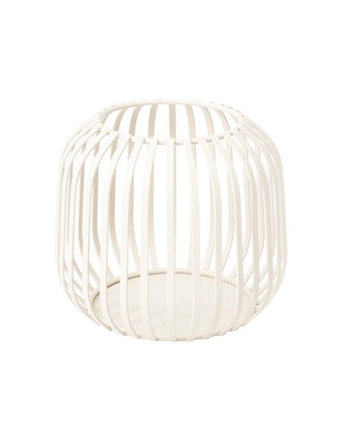 Κηροπήγιο μεταλλικό για ρεσώ λευκό 12,5x11,4εκ