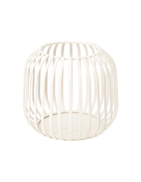 Κηροπήγιο μεταλλικό για ρεσώ λευκό 12,5x11,4εκ