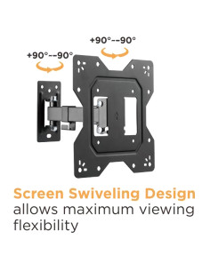 POWERTECH επιτοίχια βάση PT-1128 για τηλεόραση 23-43", full motion, 30kg