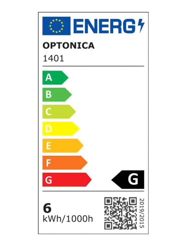 OPTONICA LED λάμπα G45 1401, 5.5W, 6000K, E14, 450lm