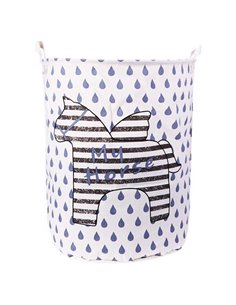 Καλάθι αποθήκευσης ή απλύτων "Πήγασος-Ρίγες", Υ48εκ. Ø45εκ.