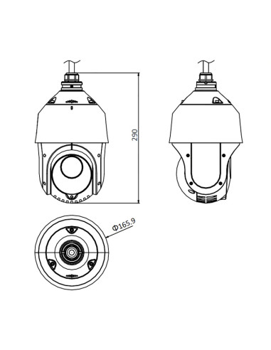 HIKVISION HIWATCH IP κάμερα HWP-N4215IH-DED, 2MP, PTZ, 15x zoom, IR 100m