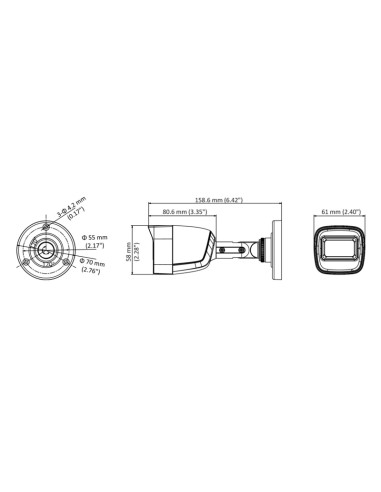 HIKVISION HIWATCH υβριδική κάμερα HWT-B120-MS, 2.8mm, 2MP, IP66, IR 30m