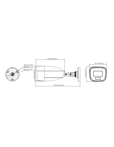 HIKVISION HIWATCH υβριδική κάμερα ColorVu HWT-B229-M, 2.8mm, 2MP, IP66