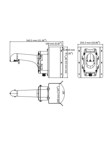 HIKVISION HIWATCH βάση κάμερας DS-1604ZJ-BOX-CORNER, μεταλλική, λευκή