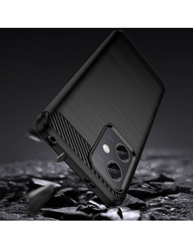 POWERTECH θήκη Carbon MOB-1848 για Xiaomi Note 12 5G/Poco X5, μαύρη