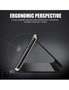 POWERTECH θήκη Clear view MOB-1863 για Samsung Galaxy A24, μαύρη