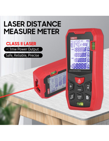 UNI-T laser μετρητής απόστασης LM50A, m/ft/in, 50m