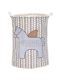 Καλάθι αποθήκευσης ή απλύτων "Πήγασος-Μοτίβο", Υ48εκ. Ø45εκ.