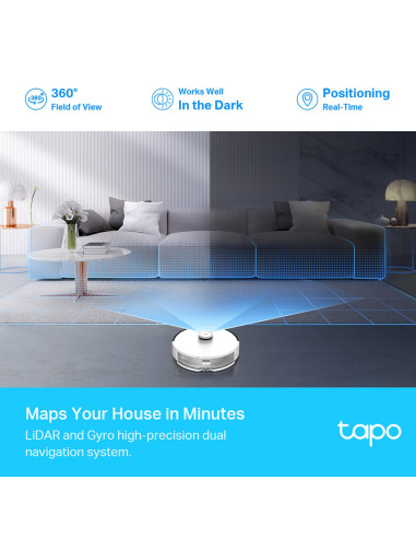 TP-LINK ρομποτική σκούπα Tapo RV30, LiDAR & Gyro, 4200Pa, Ver 1.2