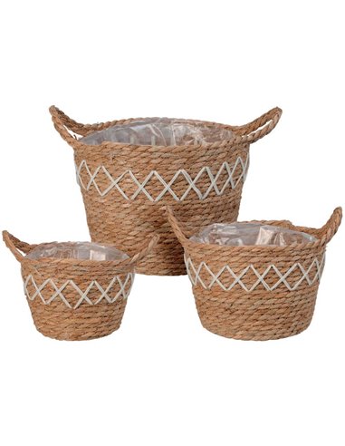 Καλάθι ψάθινο,Υ14x Ø19εκ. Μικρό