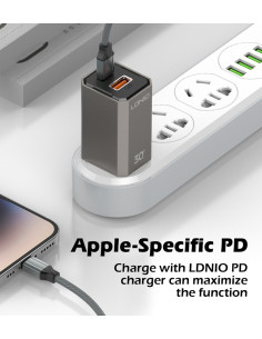 LDNIO καλώδιο Lightning σε USB-C LC442I, 30W PD, 2m, γκρι