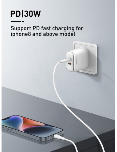 LDNIO καλώδιο Lightning σε USB-C LC611I, 30W PD, 1m, πράσινο