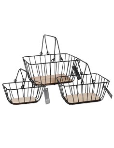 Καλάθια μεταλλικά σετ 3 τεμαχίων