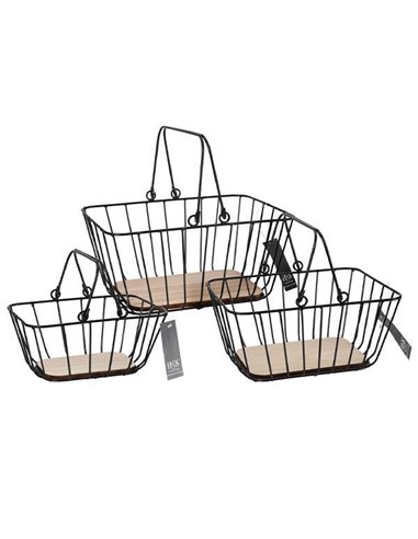 Καλάθια μεταλλικά σετ 3 τεμαχίων