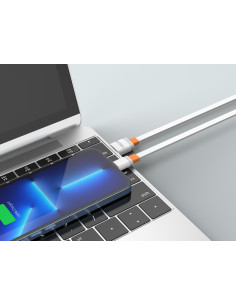 CELEBRAT καλώδιο micro USB σε USB CB-33M, flat, 10.5W, 1m, λευκό