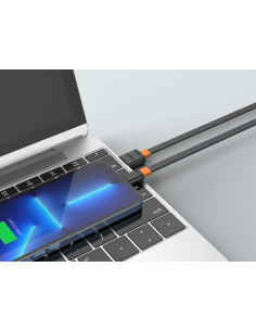 CELEBRAT καλώδιο USB-C σε USB CB-33C, flat, 15W, 1m, μαύρο